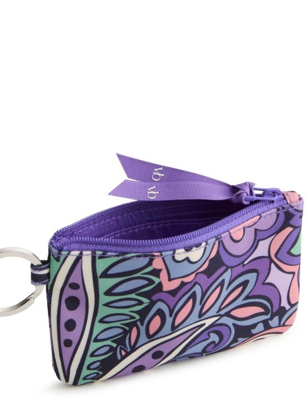Vera Bradley Floral Swirls Zip ID Case